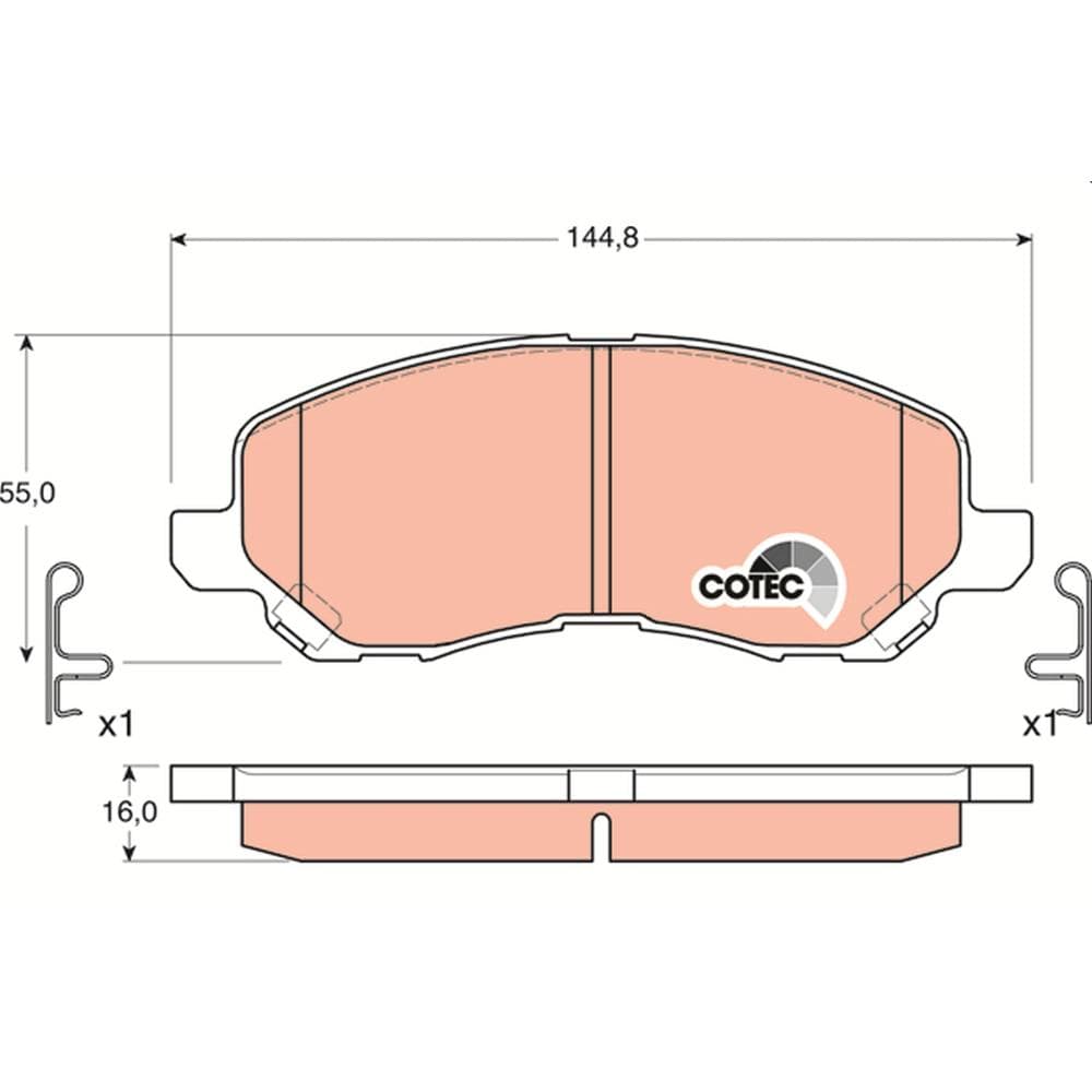 Set placute frana disc TRW GDB3287