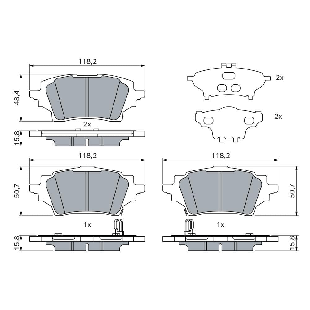 Set placute frana disc BOSCH 0 986 424 911