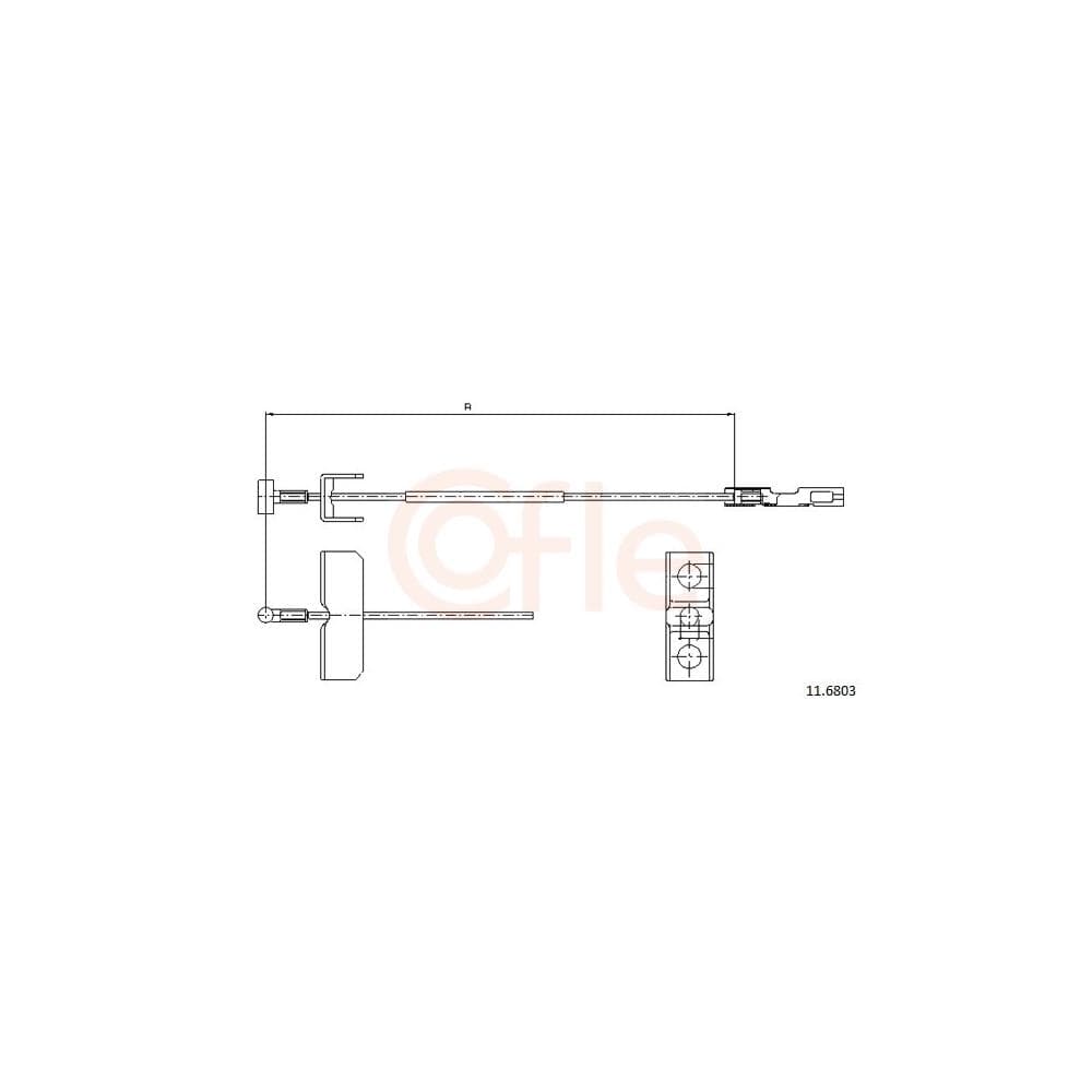 Cablu, frana de parcare COFLE 11.6803