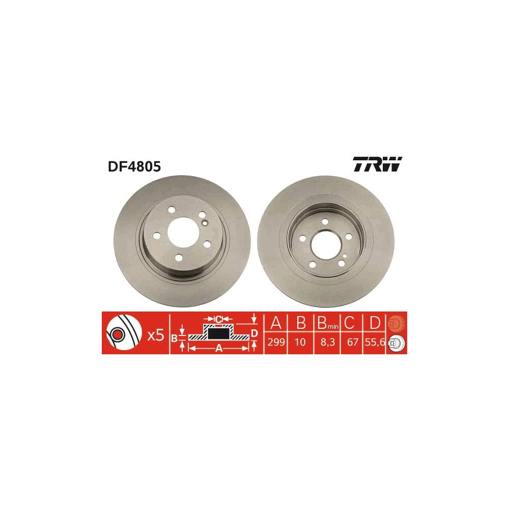Disc frana TRW DF4805