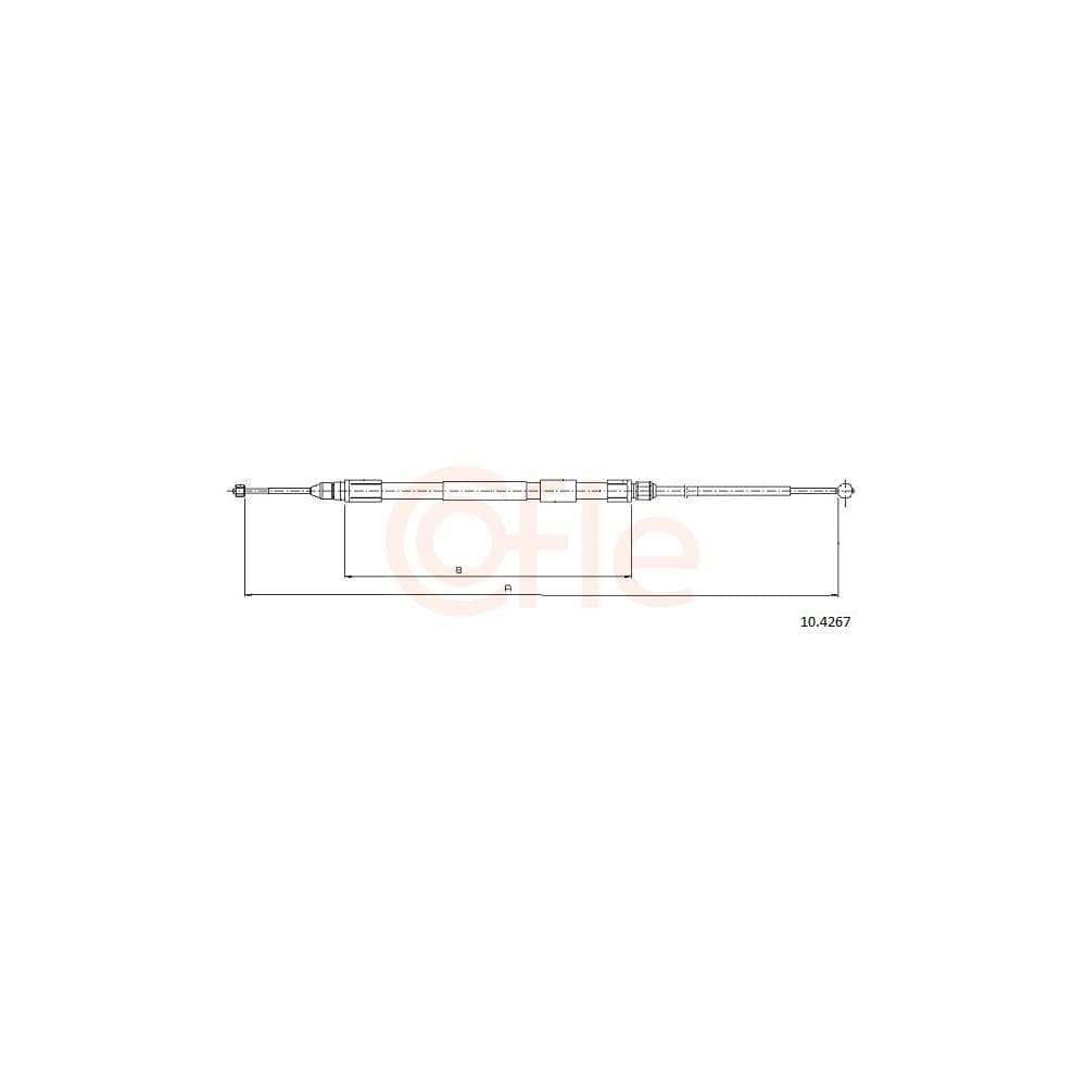 Cablu, frana de parcare COFLE 10.4267