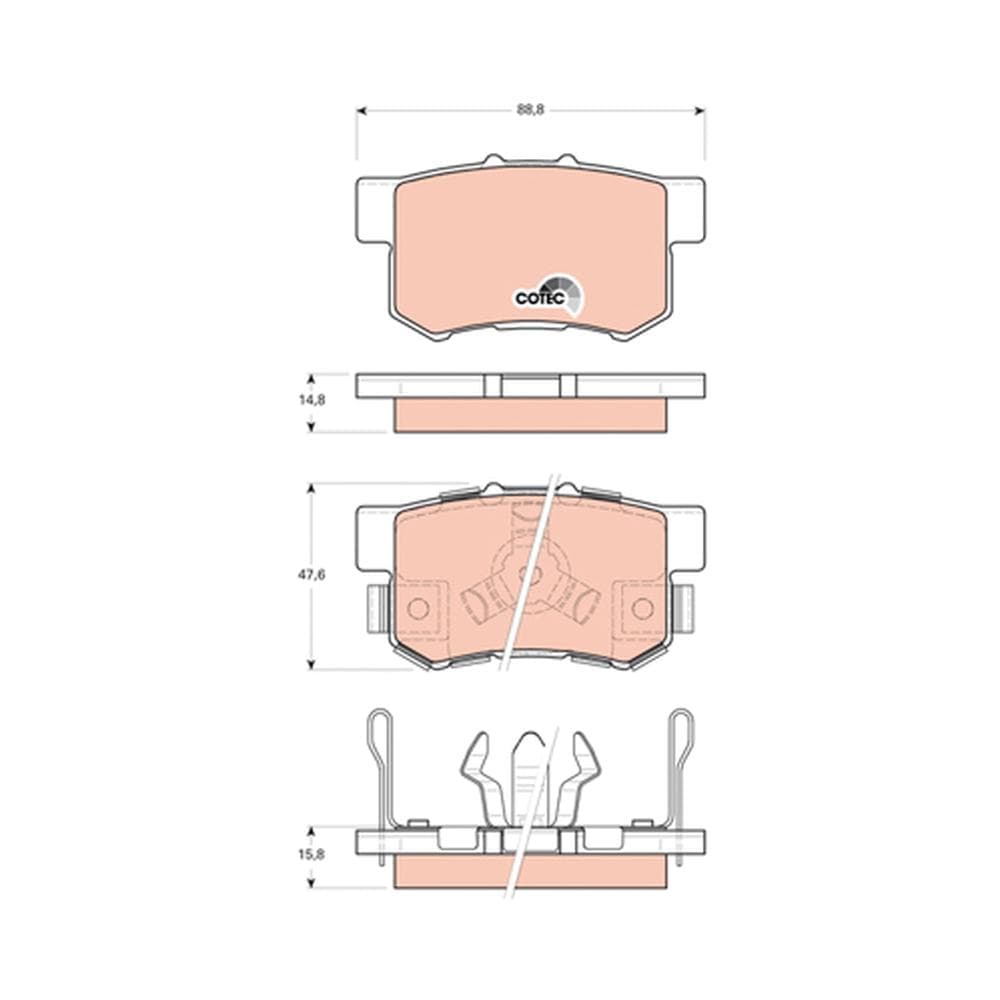Set placute frana disc TRW GDB3438