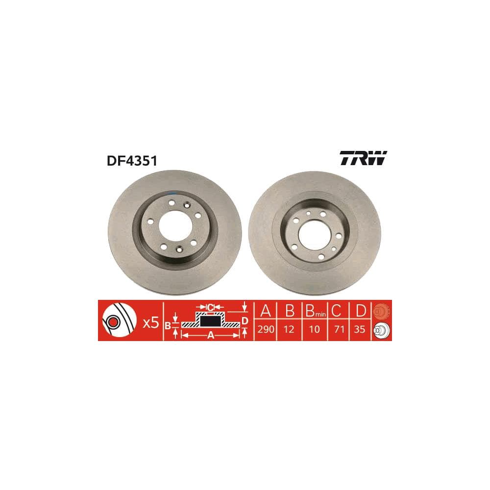 Disc frana TRW DF4351