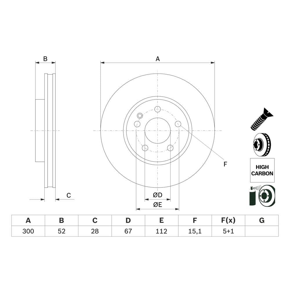 Disc frana BOSCH 0 986 479 D57