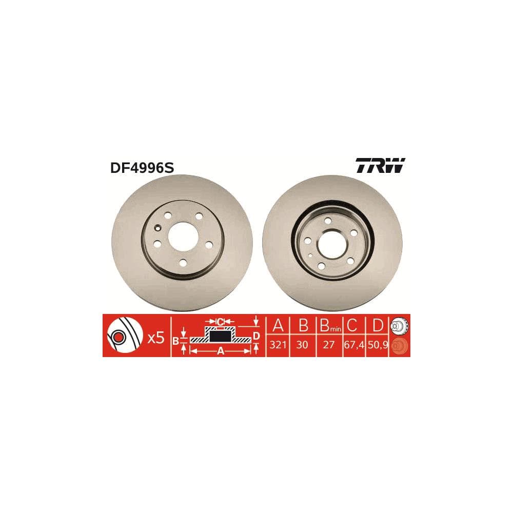 Disc frana TRW DF4996S