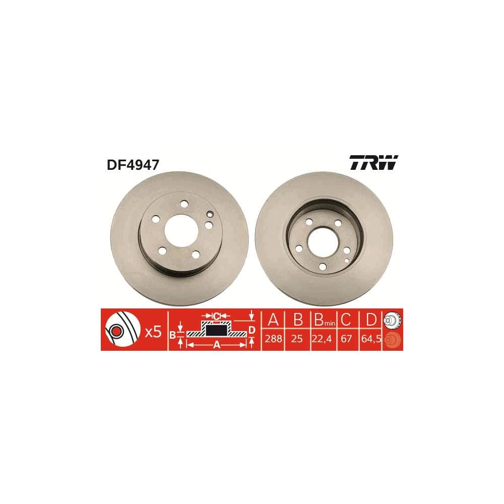 Disc frana TRW DF4947