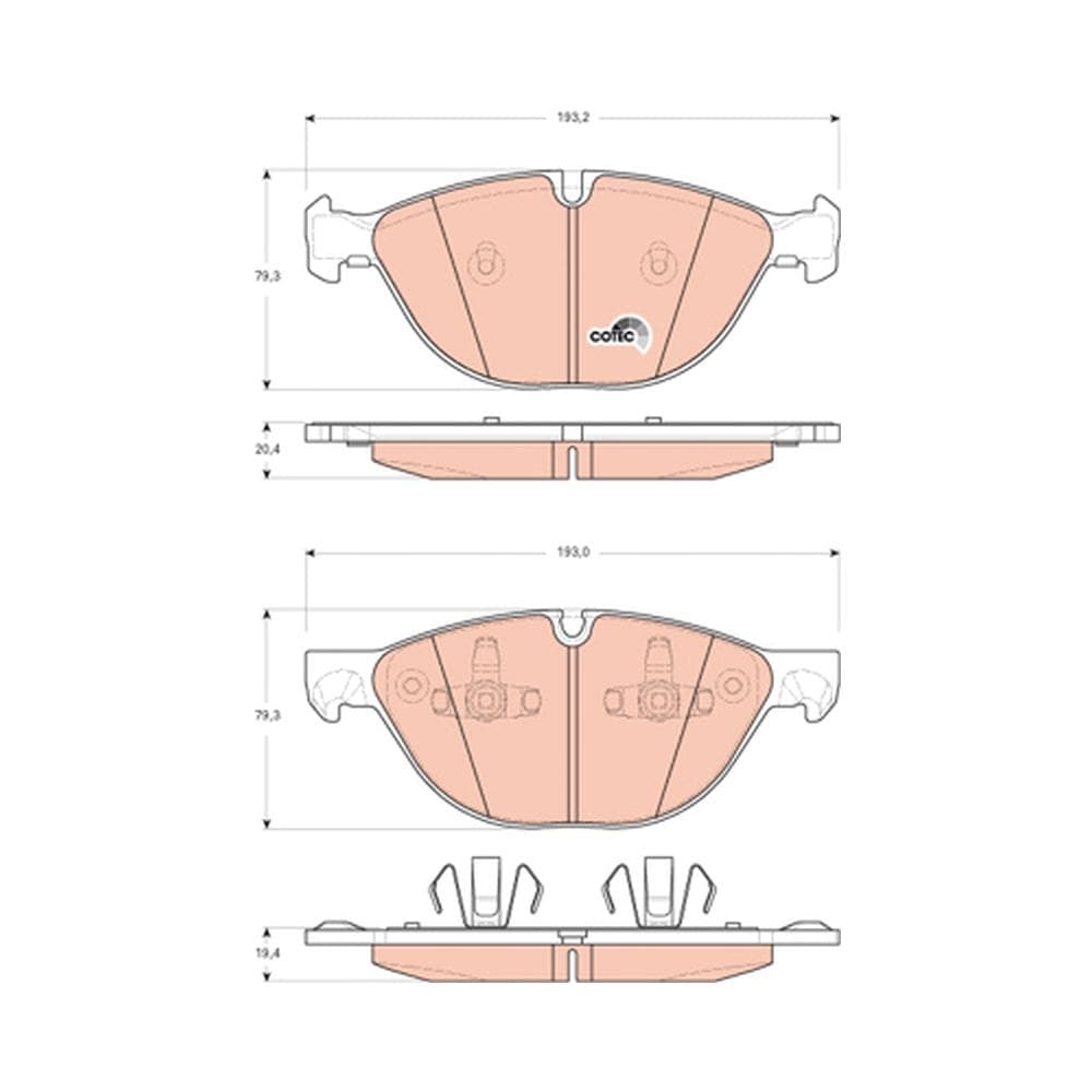 Set placute frana disc TRW GDB1728