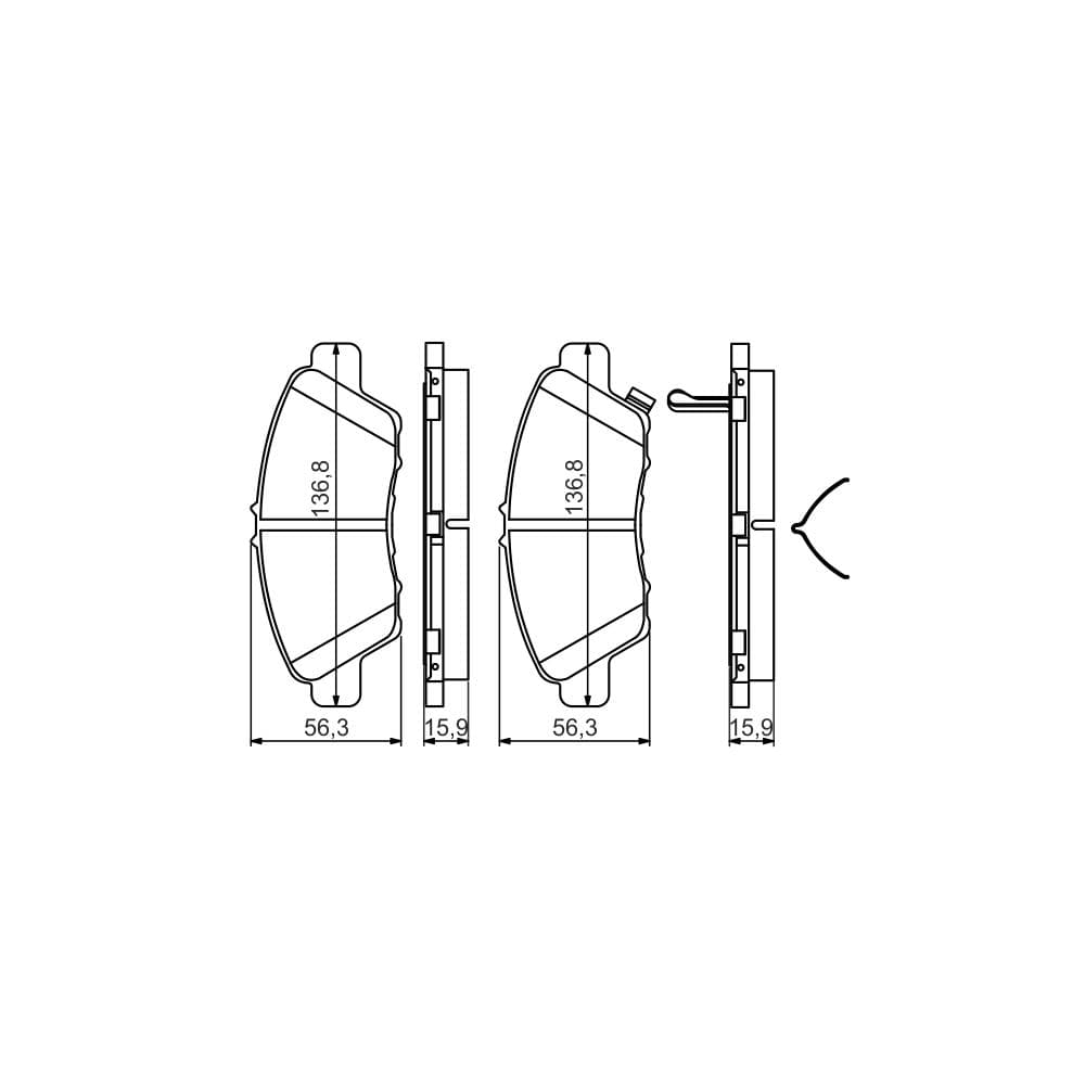 Set placute frana disc BOSCH 0 986 494 562