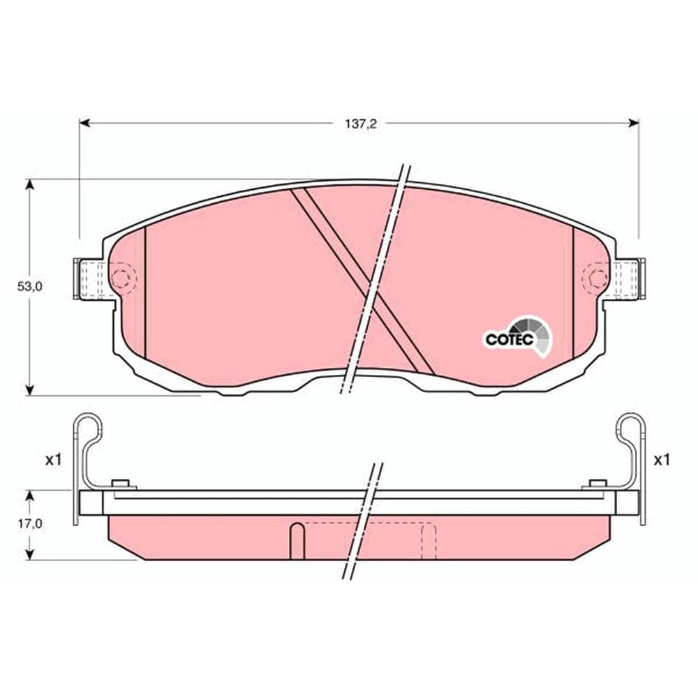 Set placute frana disc TRW GDB1003