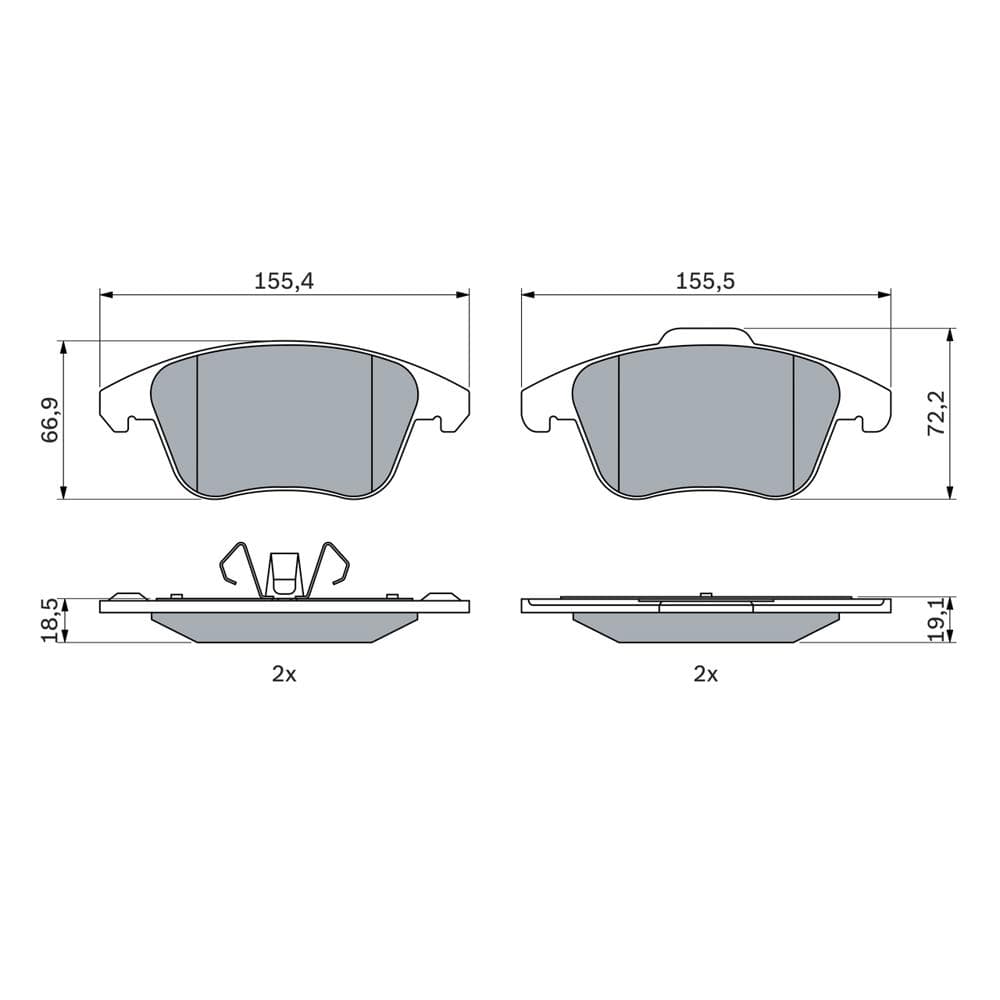 Set placute frana disc BOSCH 0 986 424 986