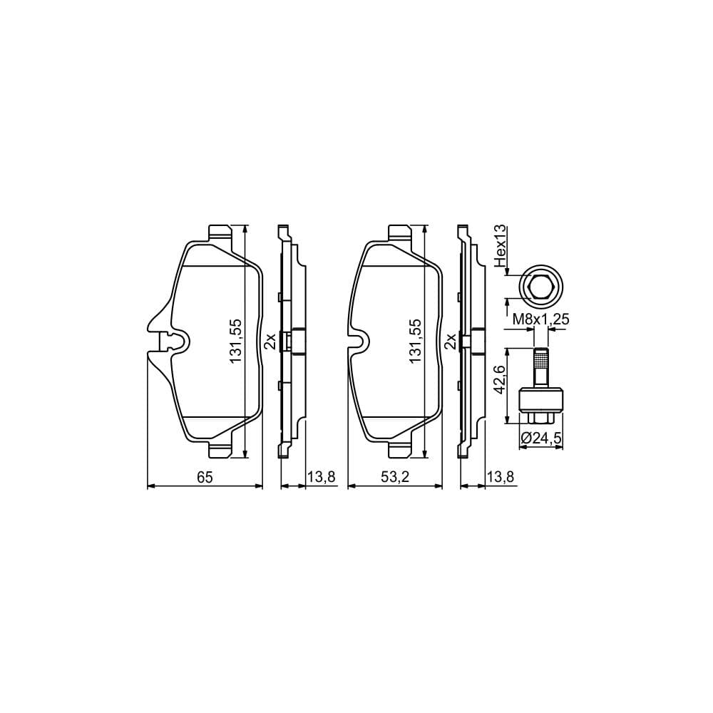 Set placute frana disc BOSCH 0 986 494 813