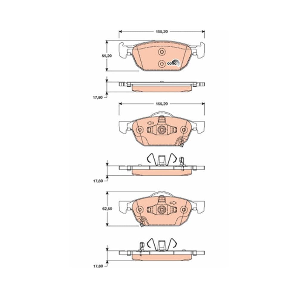 Set placute frana disc TRW GDB3476