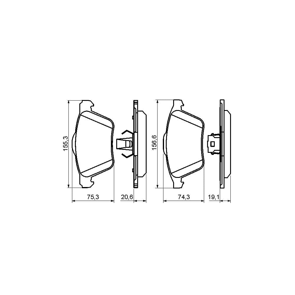 Set placute frana disc BOSCH 0 986 494 159