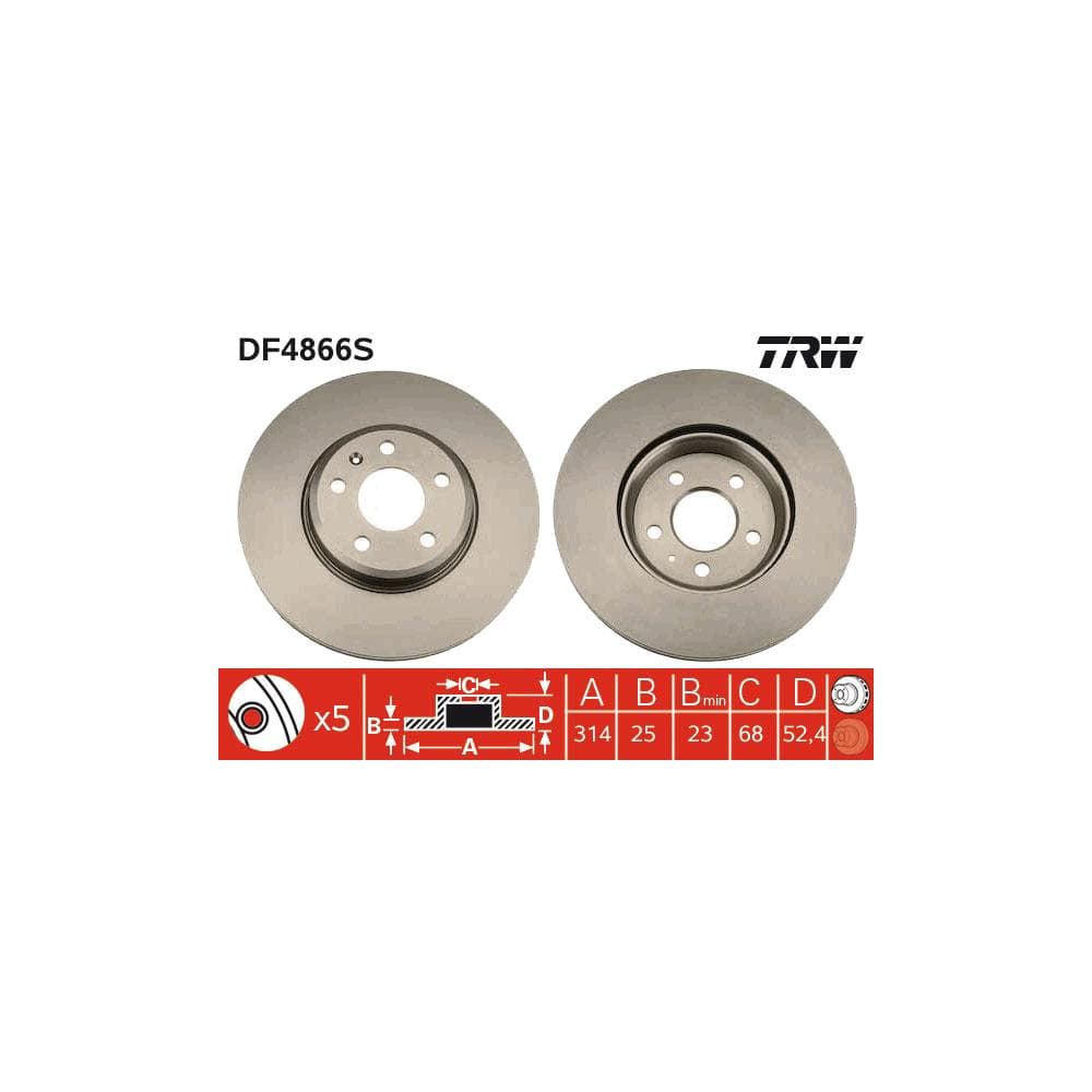 Disc frana TRW DF4866S