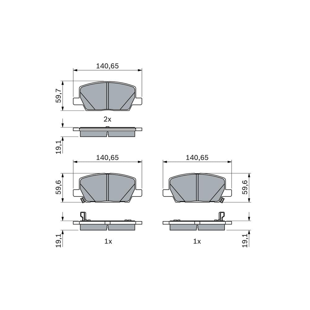 Set placute frana disc BOSCH 0 986 424 896