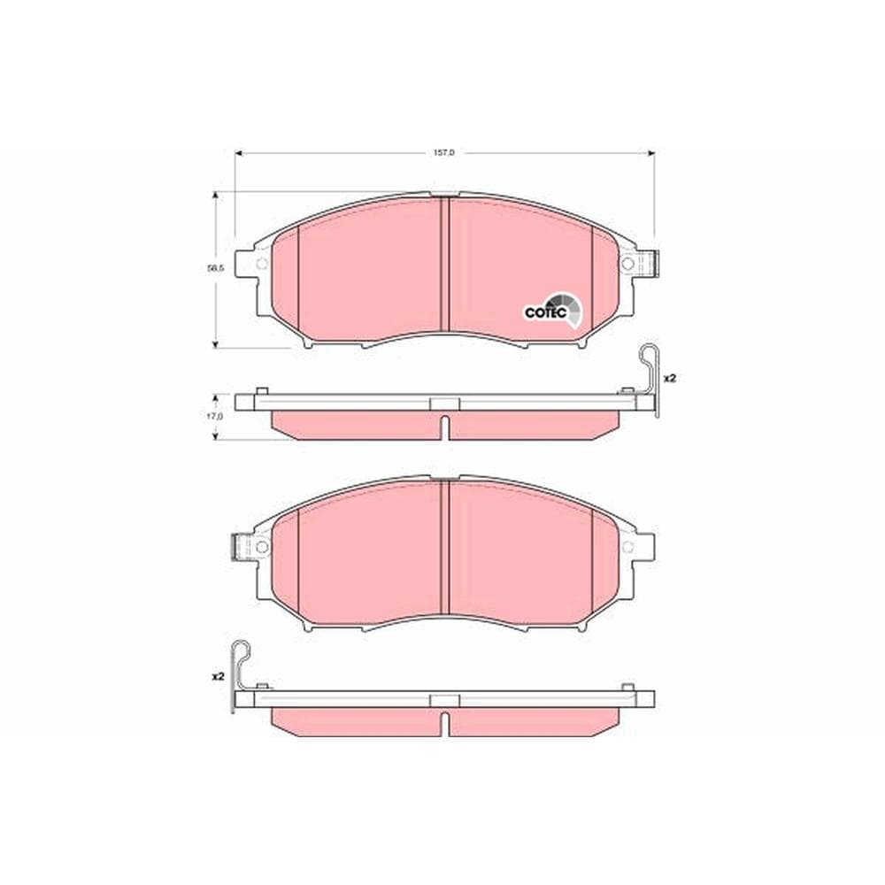 Set placute frana disc TRW GDB3392