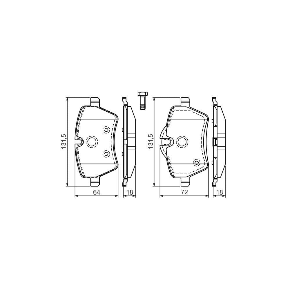 Set placute frana disc BOSCH 0 986 494 168