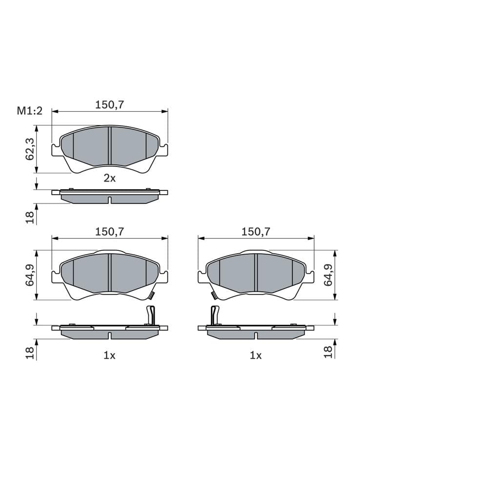 Set placute frana disc BOSCH 0 986 494 187