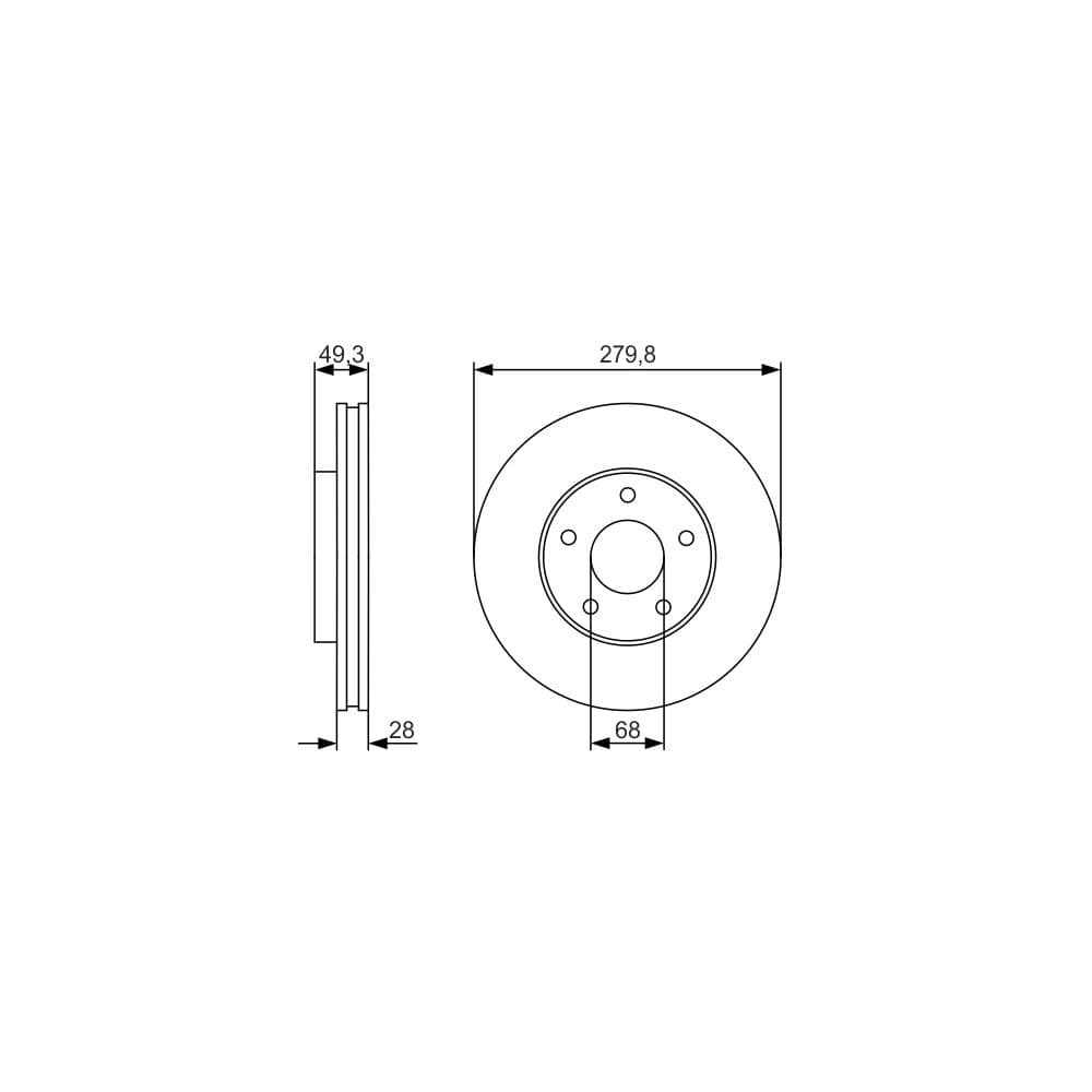 Disc frana BOSCH 0 986 479 R90