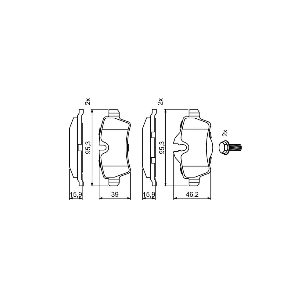 Set placute frana disc BOSCH 0 986 494 242