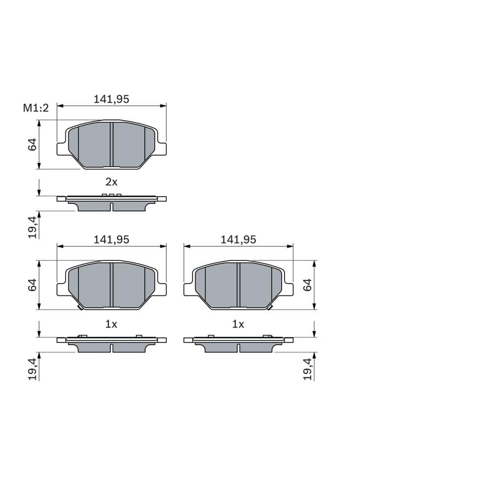 Set placute frana disc BOSCH 0 986 424 869