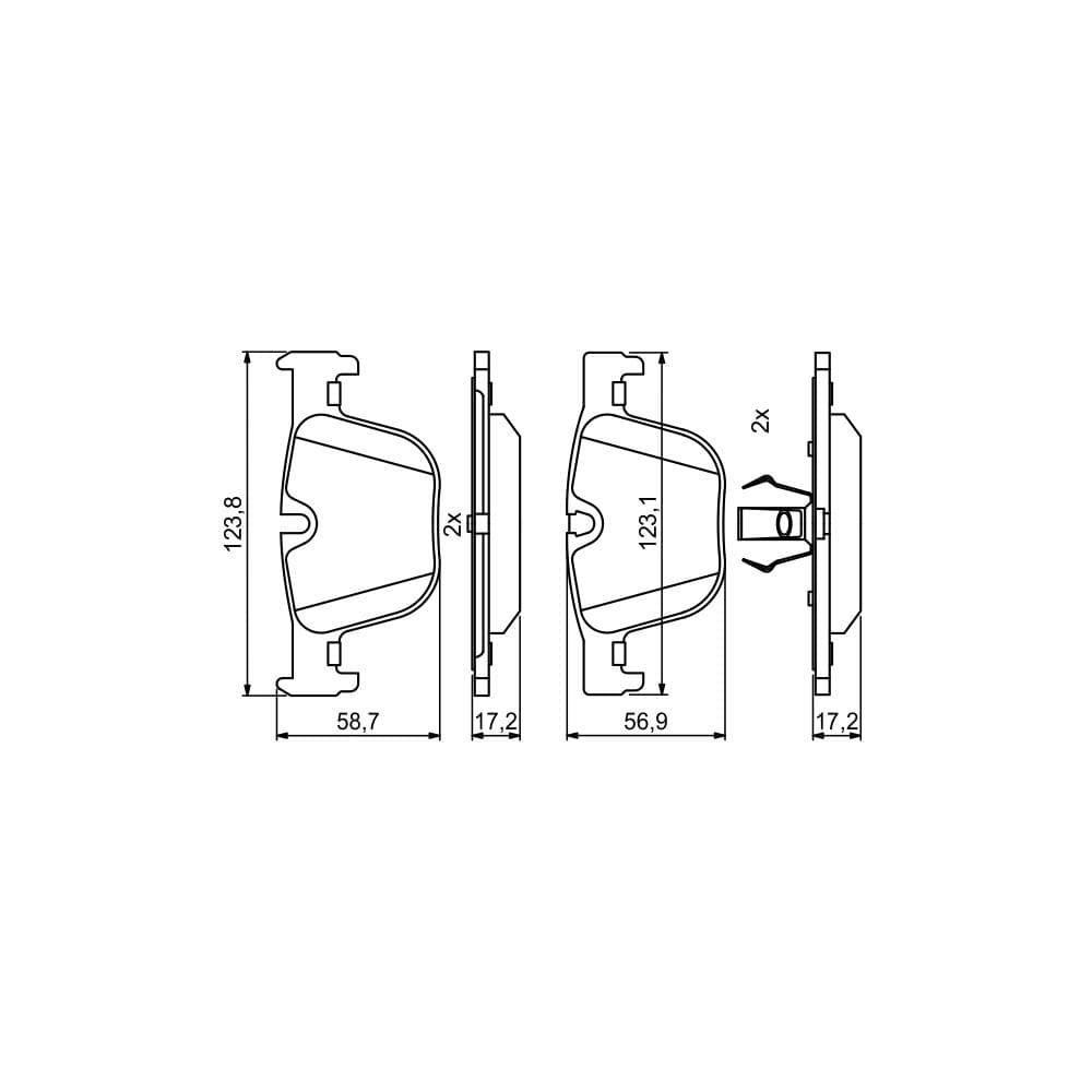 Set placute frana disc BOSCH 0 986 494 786