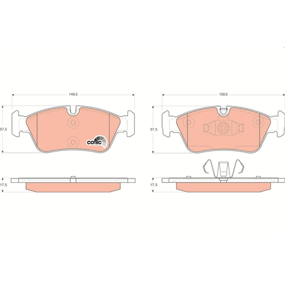 Set placute frana disc TRW GDB1625