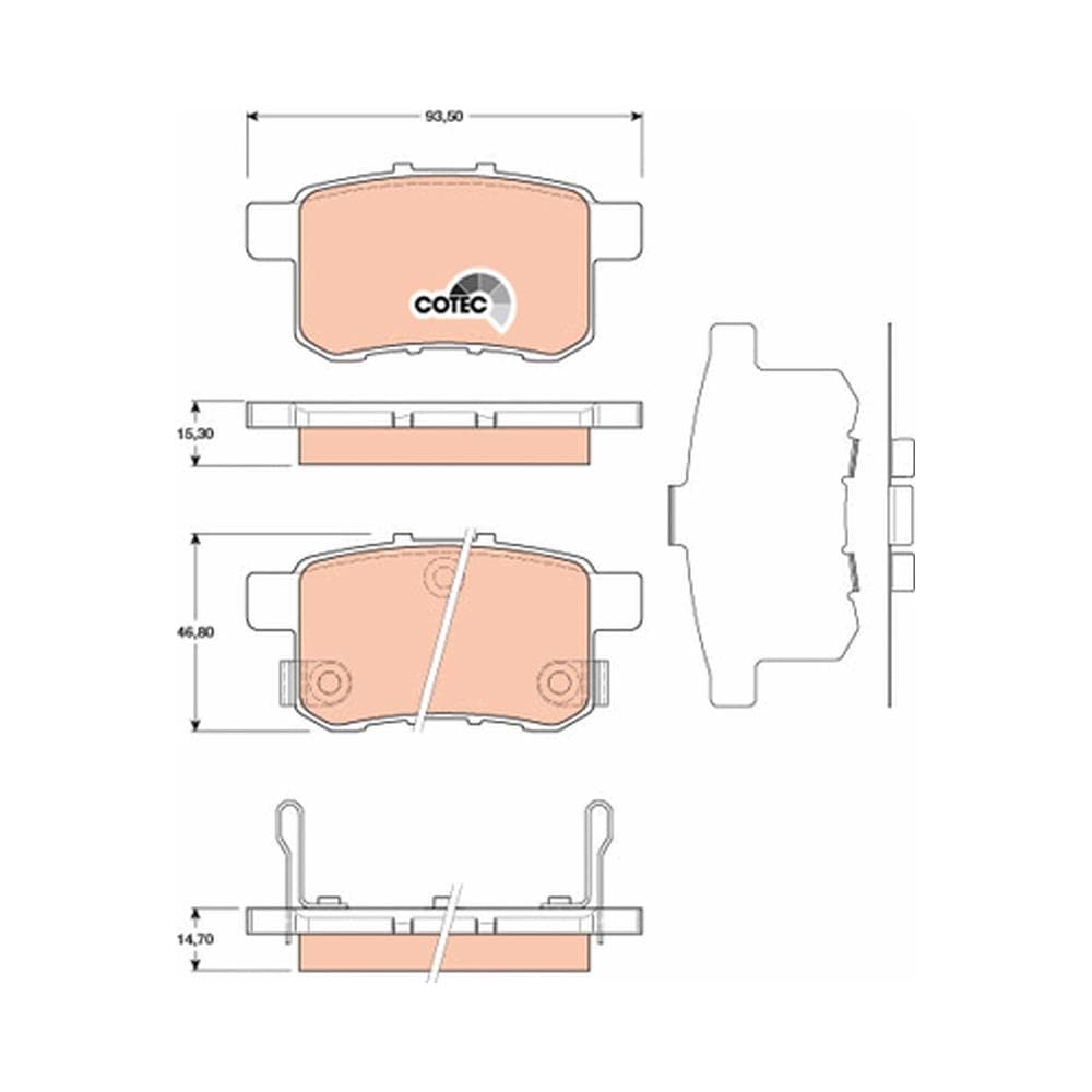 Set placute frana disc TRW GDB3482