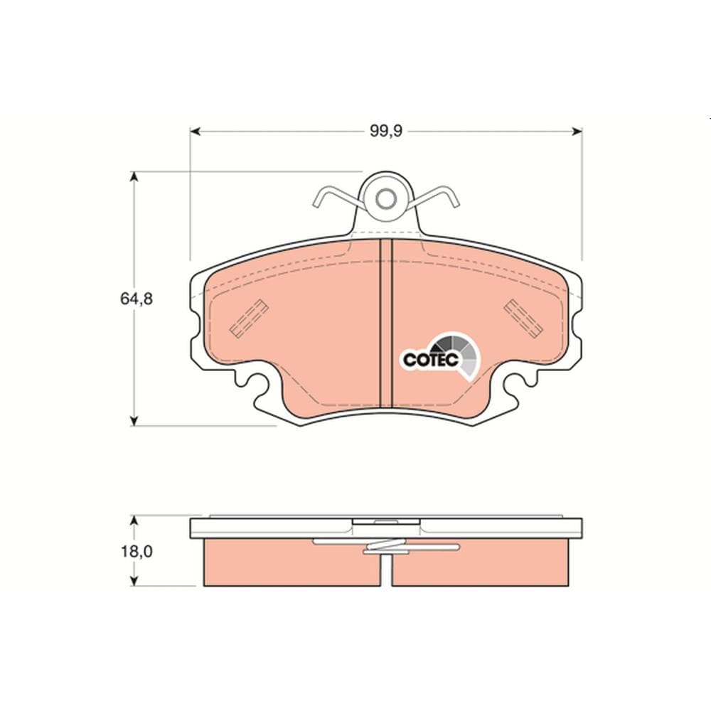 Set placute frana disc TRW GDB1332