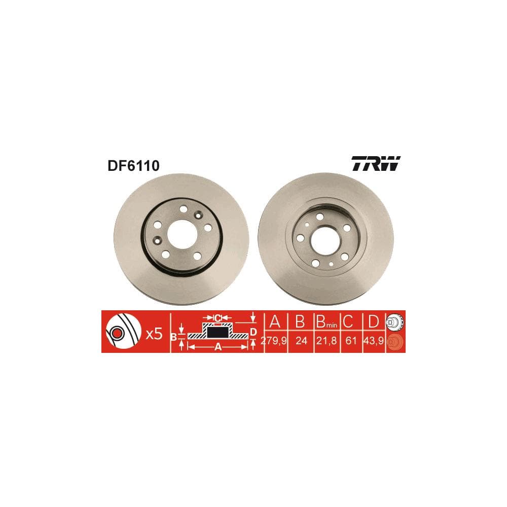 Disc frana TRW DF6110