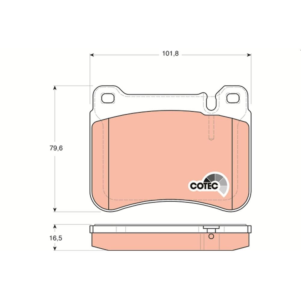Set placute frana disc TRW GDB1693