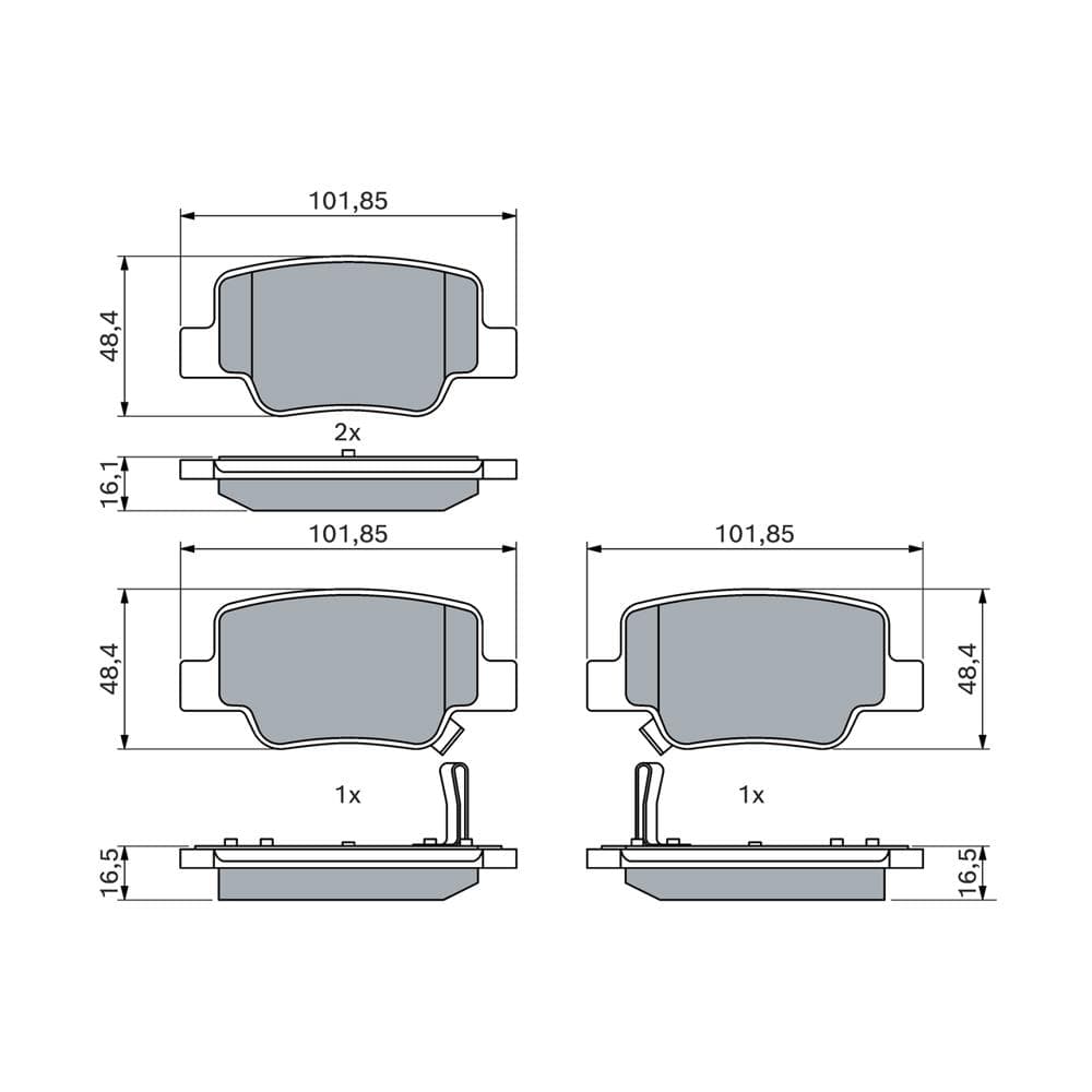 Set placute frana disc BOSCH 0 986 494 404