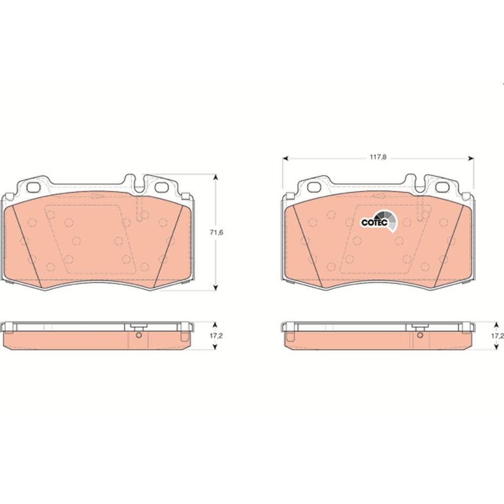 Set placute frana disc TRW GDB1454