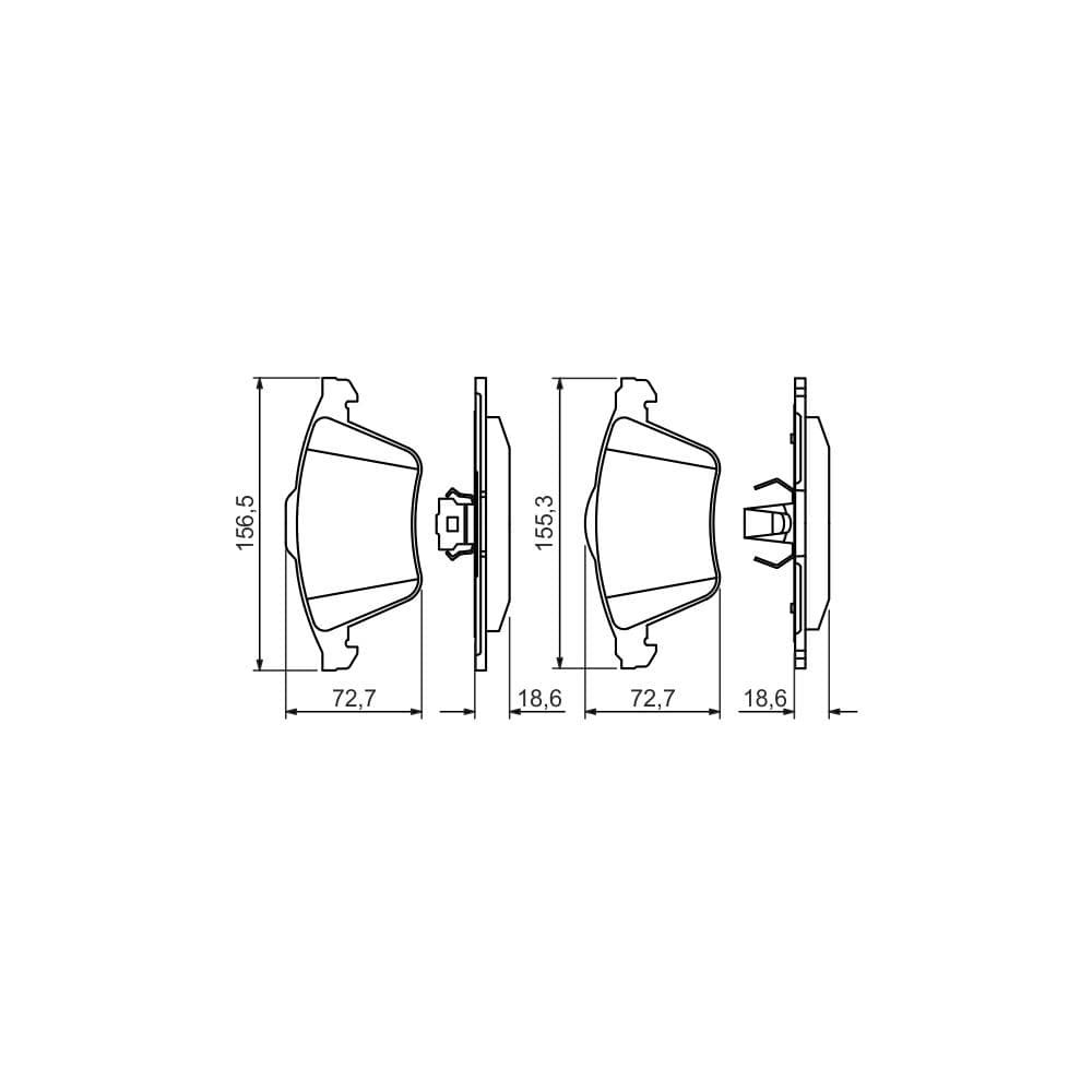 Set placute frana disc BOSCH 0 986 494 492