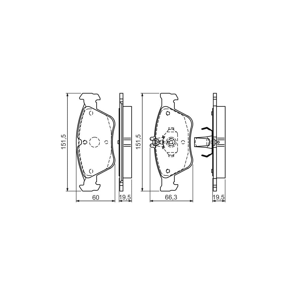 Set placute frana disc BOSCH 0 986 494 002