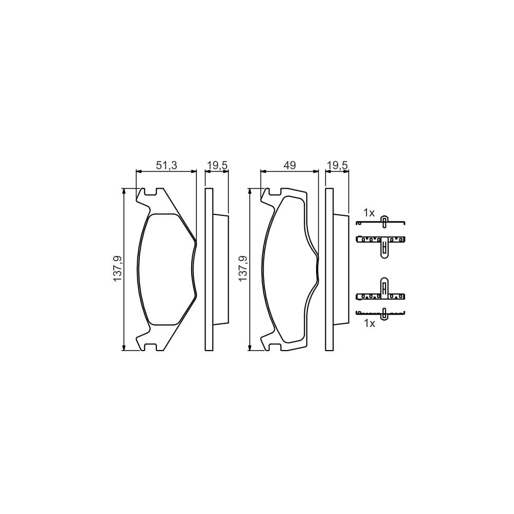 Set placute frana disc BOSCH 0 986 468 873