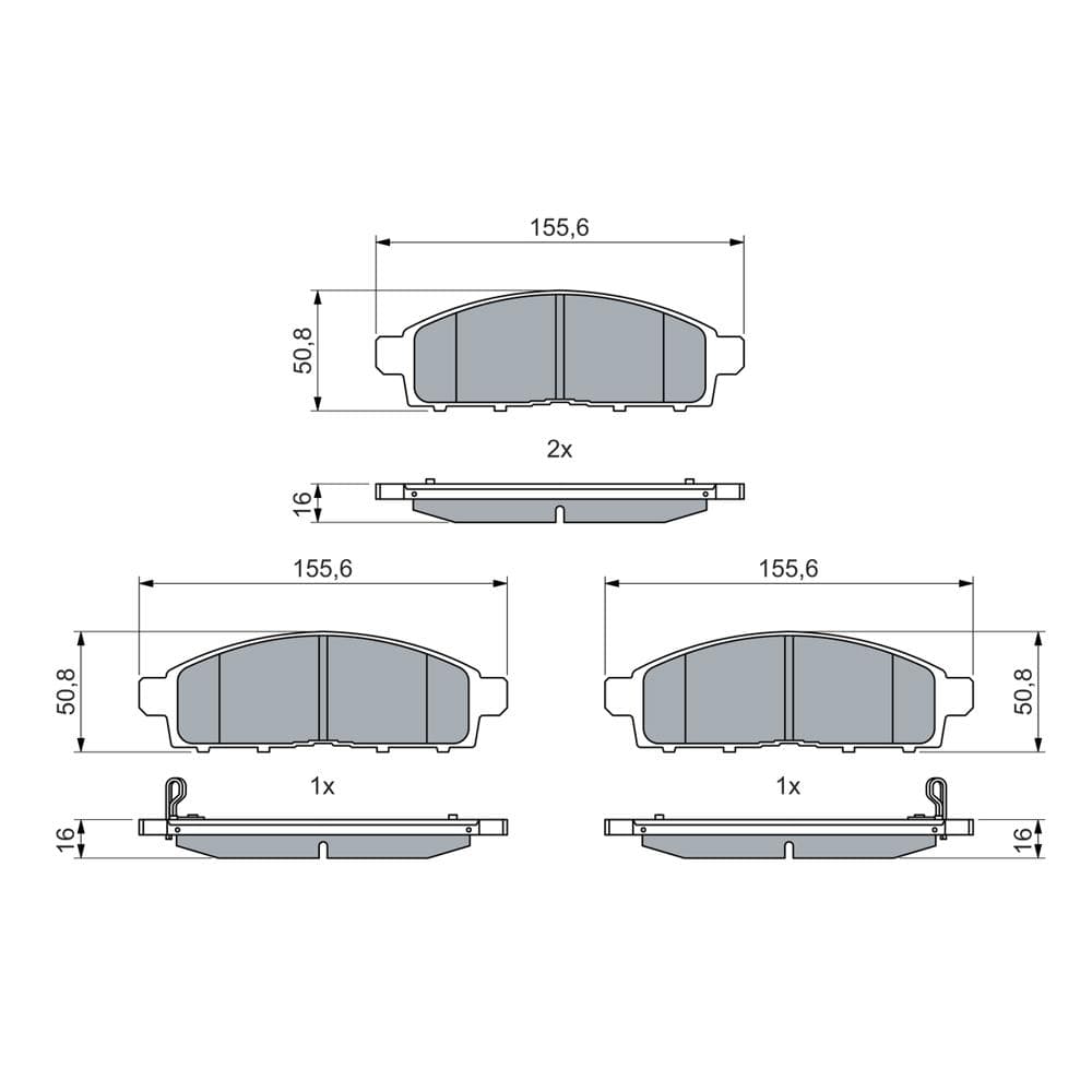 Set placute frana disc BOSCH 0 986 460 069