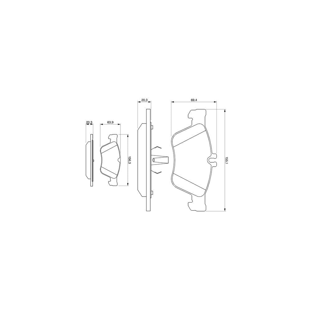Set placute frana disc BOSCH 0 986 494 001
