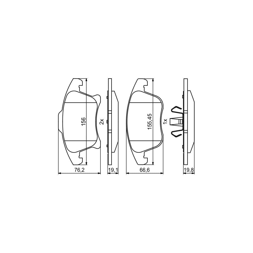 Set placute frana disc BOSCH 0 986 494 837
