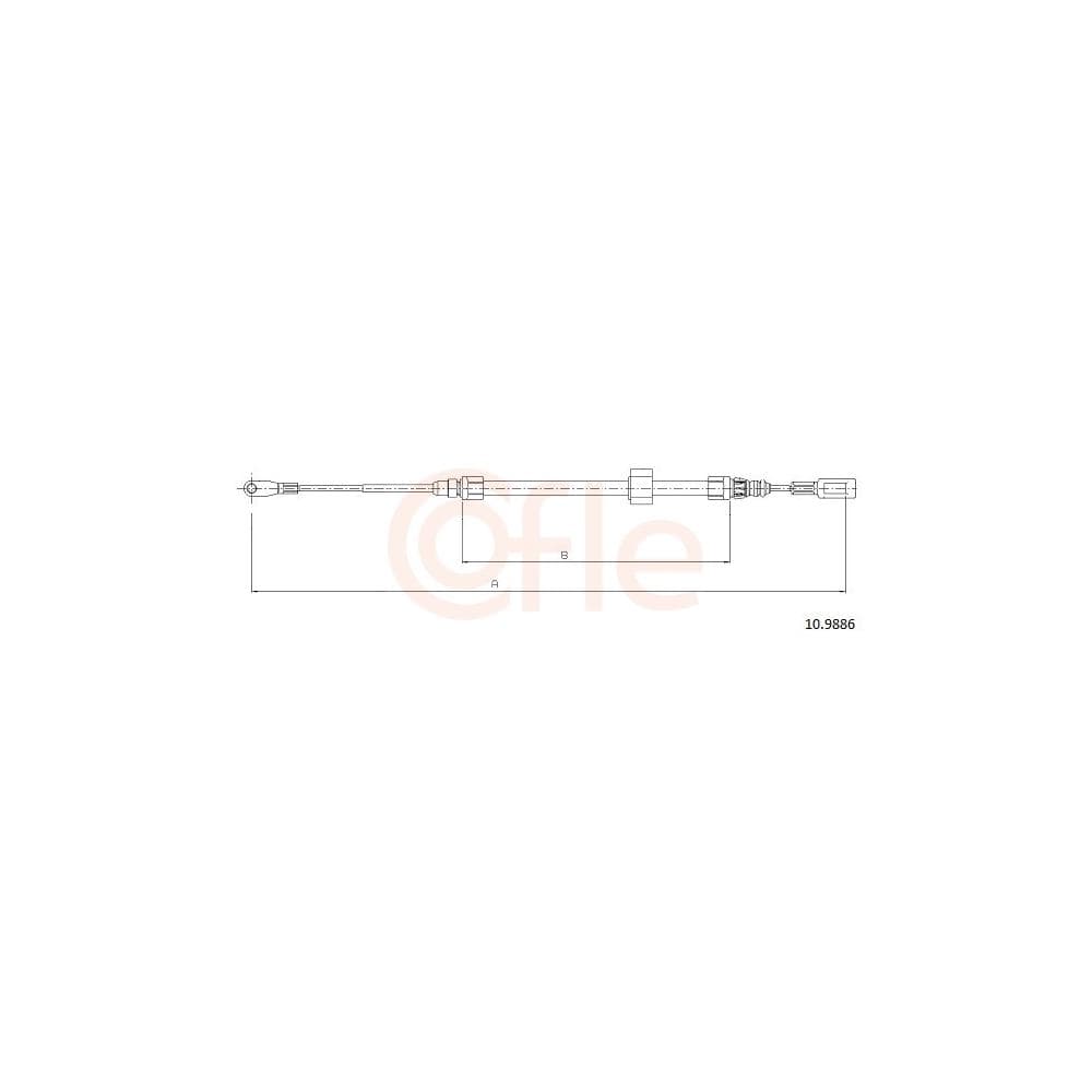 Cablu, frana de parcare COFLE 10.9886