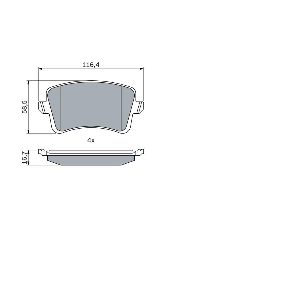 Set placute frana disc BOSCH 0 986 494 254
