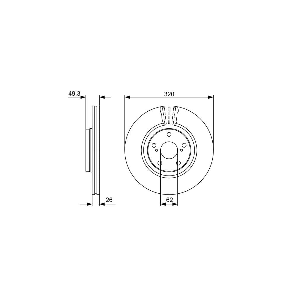 Disc frana BOSCH 0 986 479 562