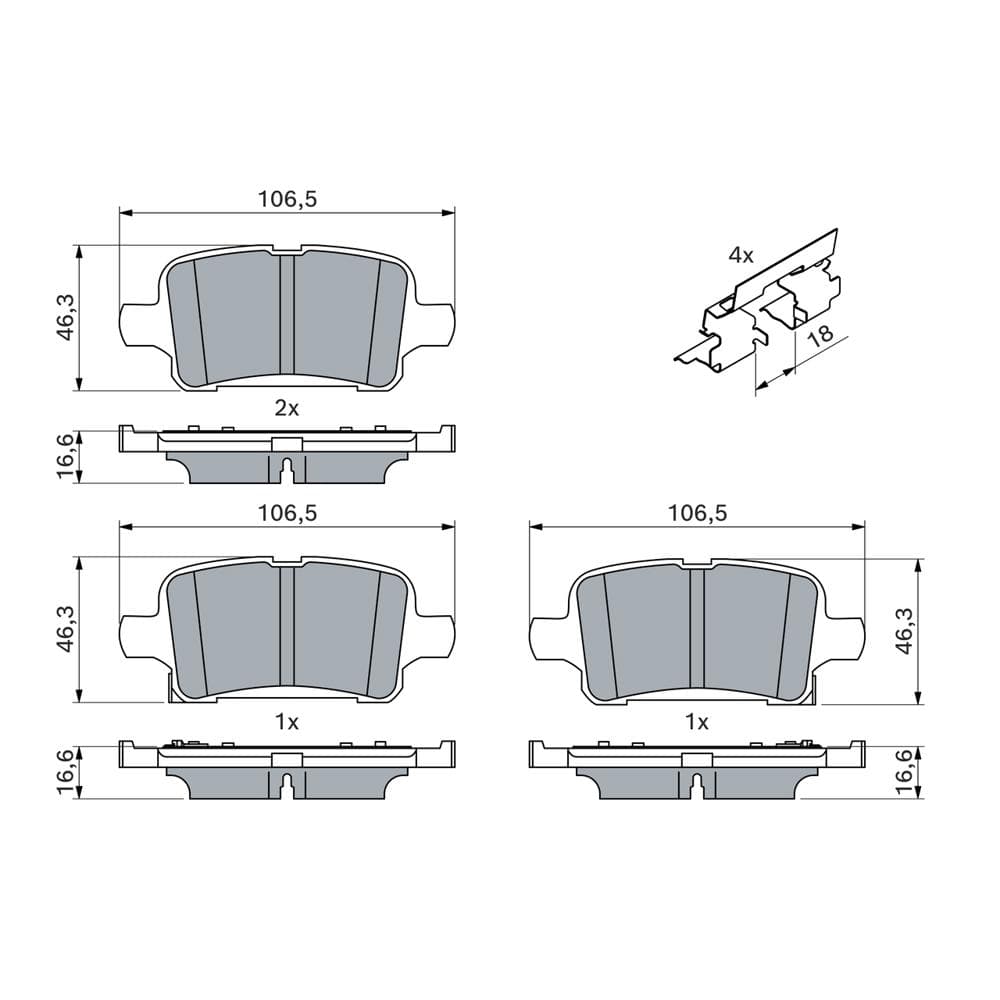 Set placute frana disc BOSCH 0 986 424 839