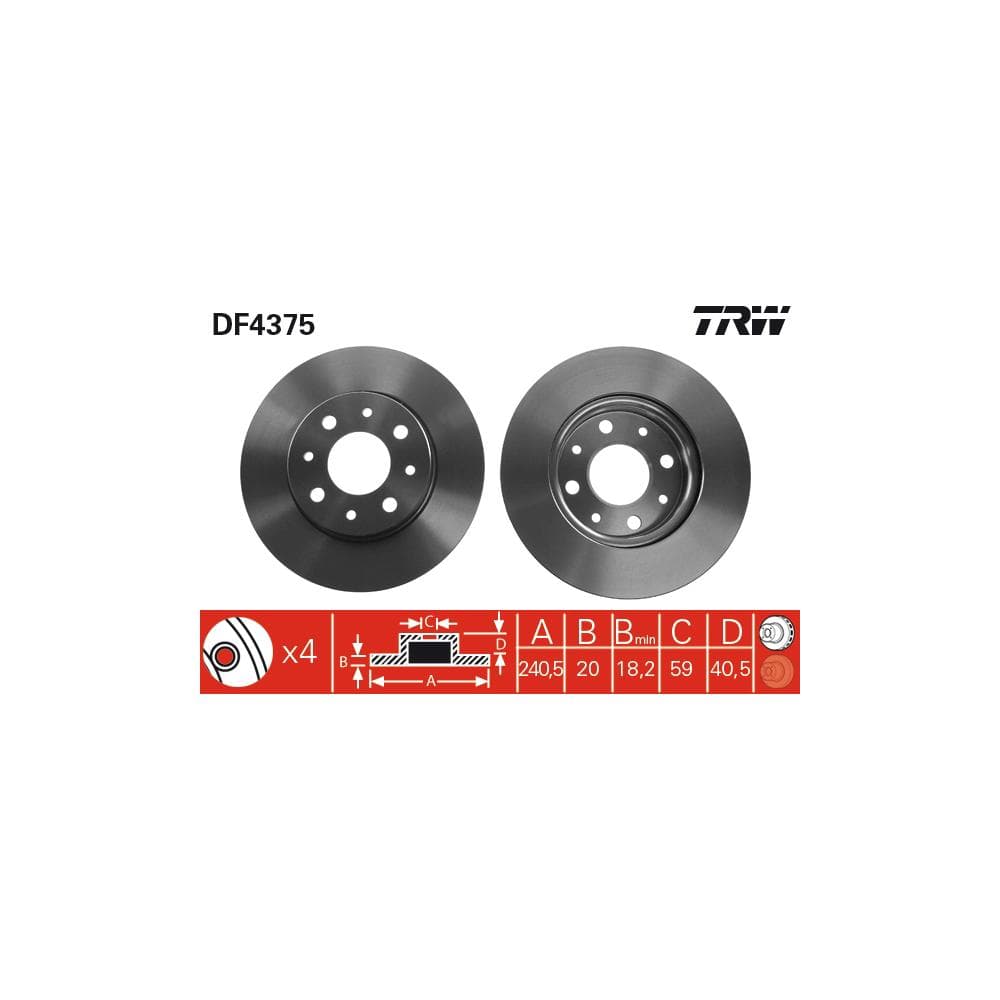 Disc frana TRW DF4375