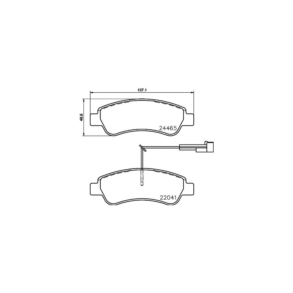 Set placute frana disc BREMBO P 61 125