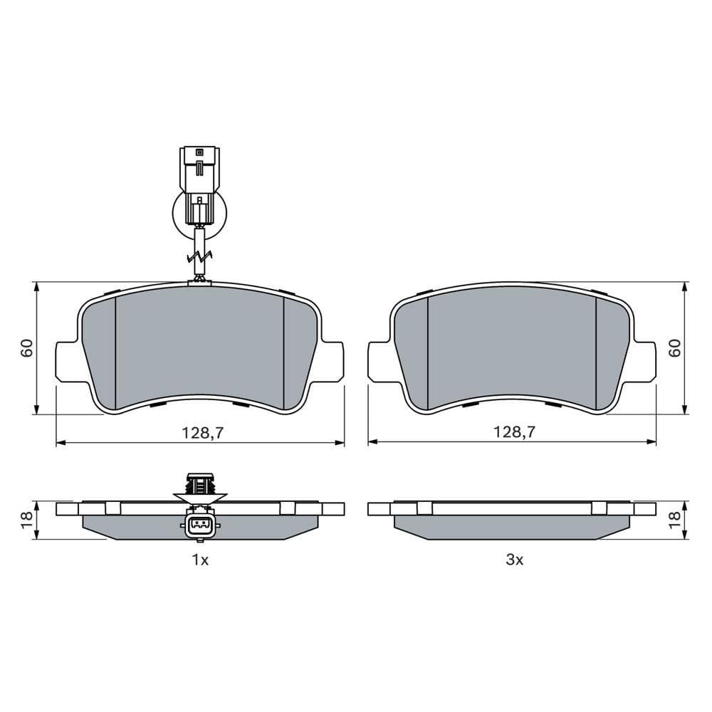 Set placute frana disc BOSCH 0 986 494 500