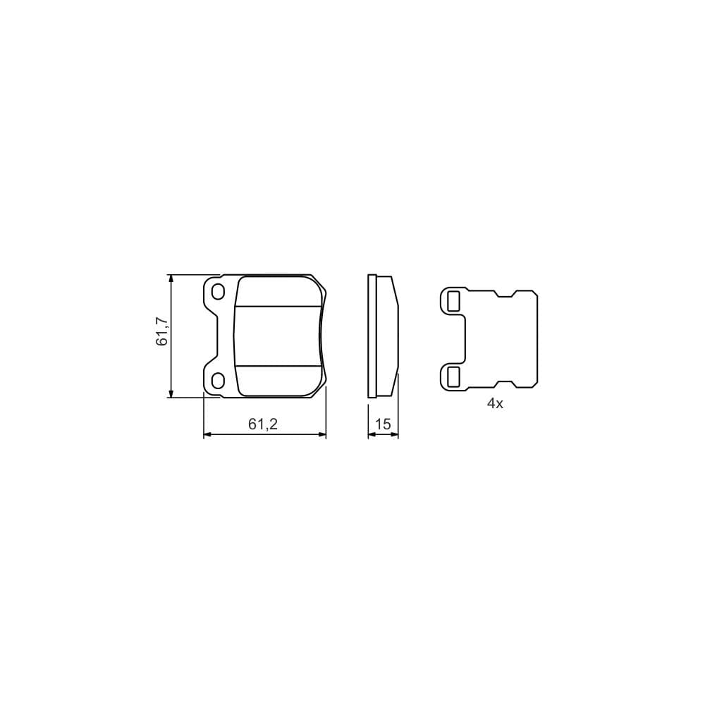 Set placute frana disc BOSCH 0 986 490 500