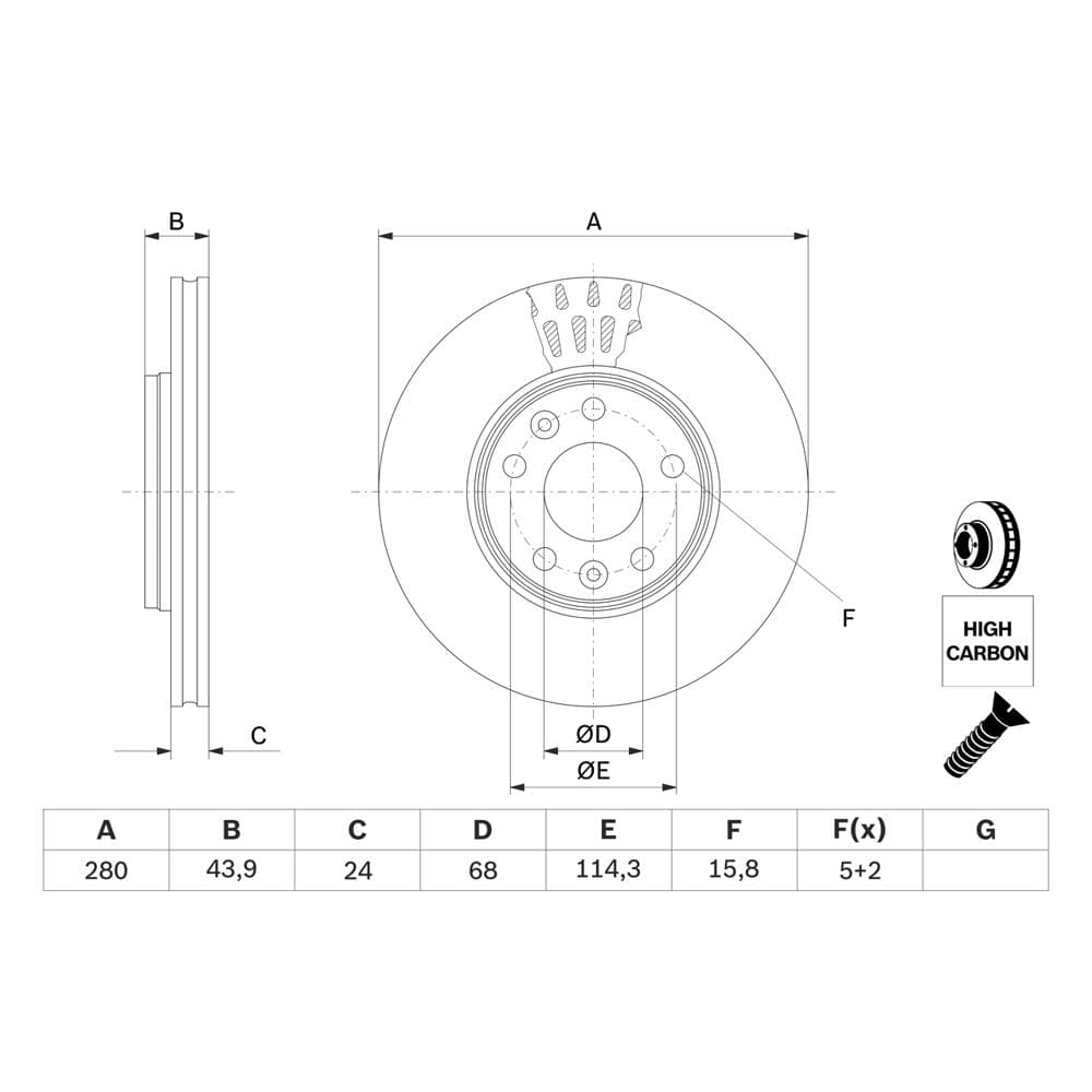Disc frana BOSCH 0 986 479 C62