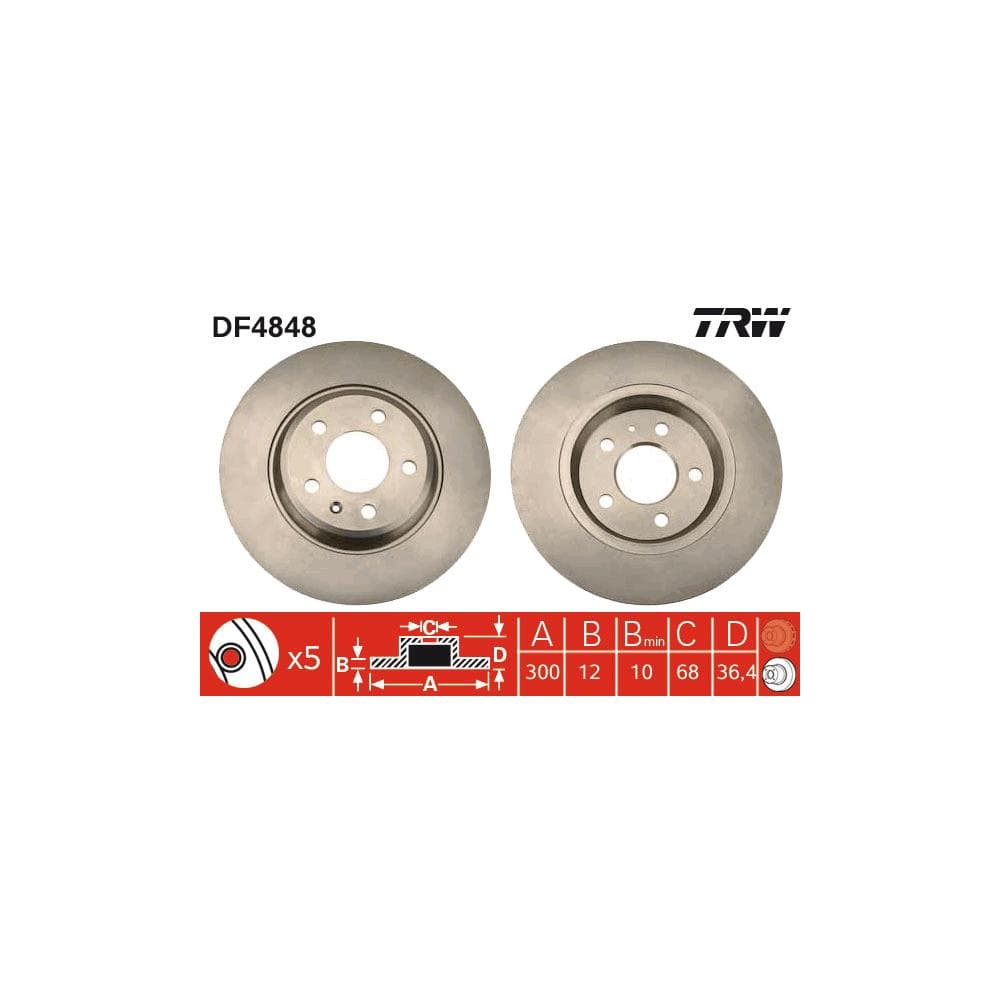 Disc frana TRW DF4848