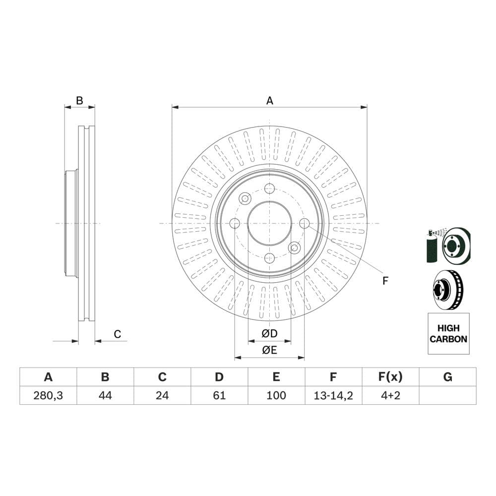 Disc frana BOSCH 0 986 478 590